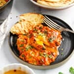 Makhani Shakshuka served with naan