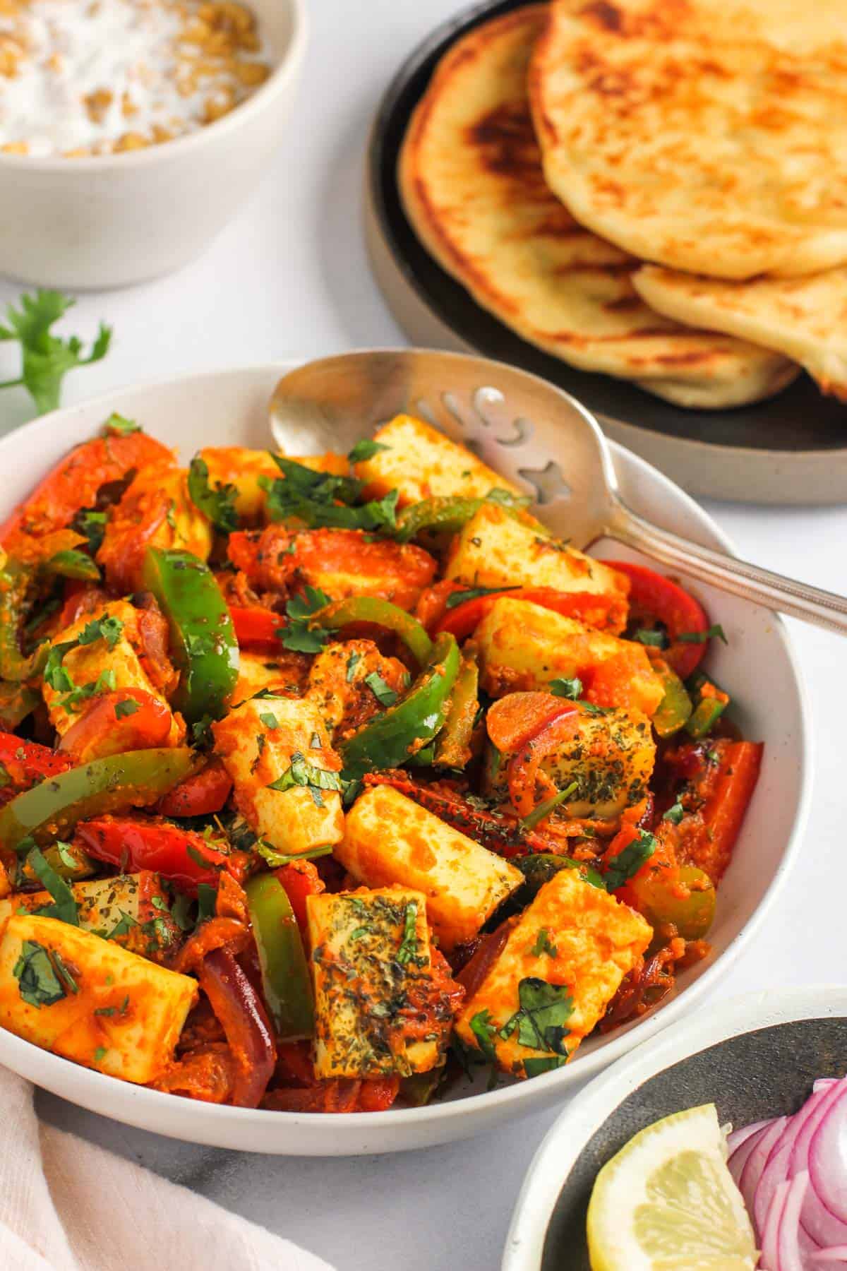 paneer jalfrezi with naan 