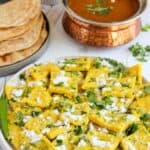 Patwadi Rassa in serving platters