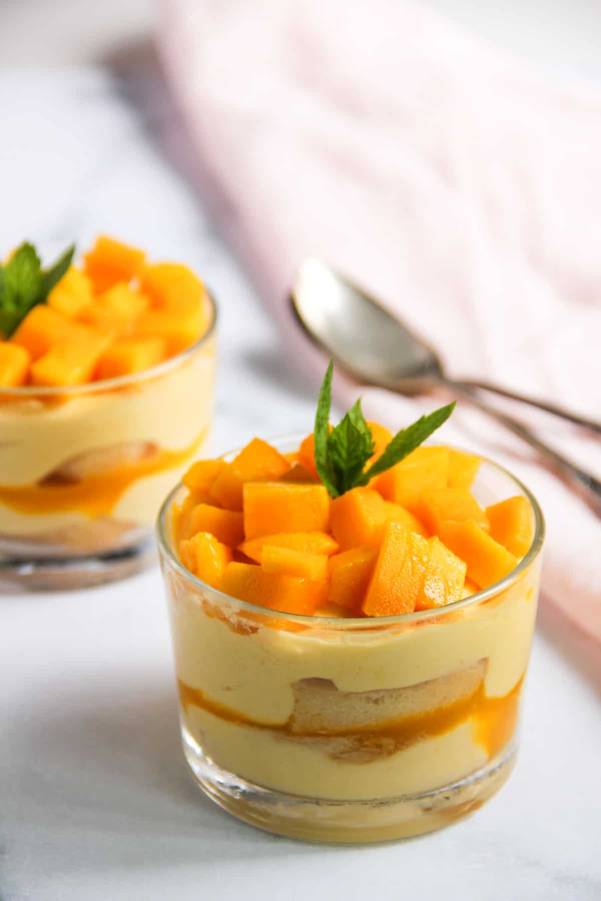 mango tiramisu in single serve cups 