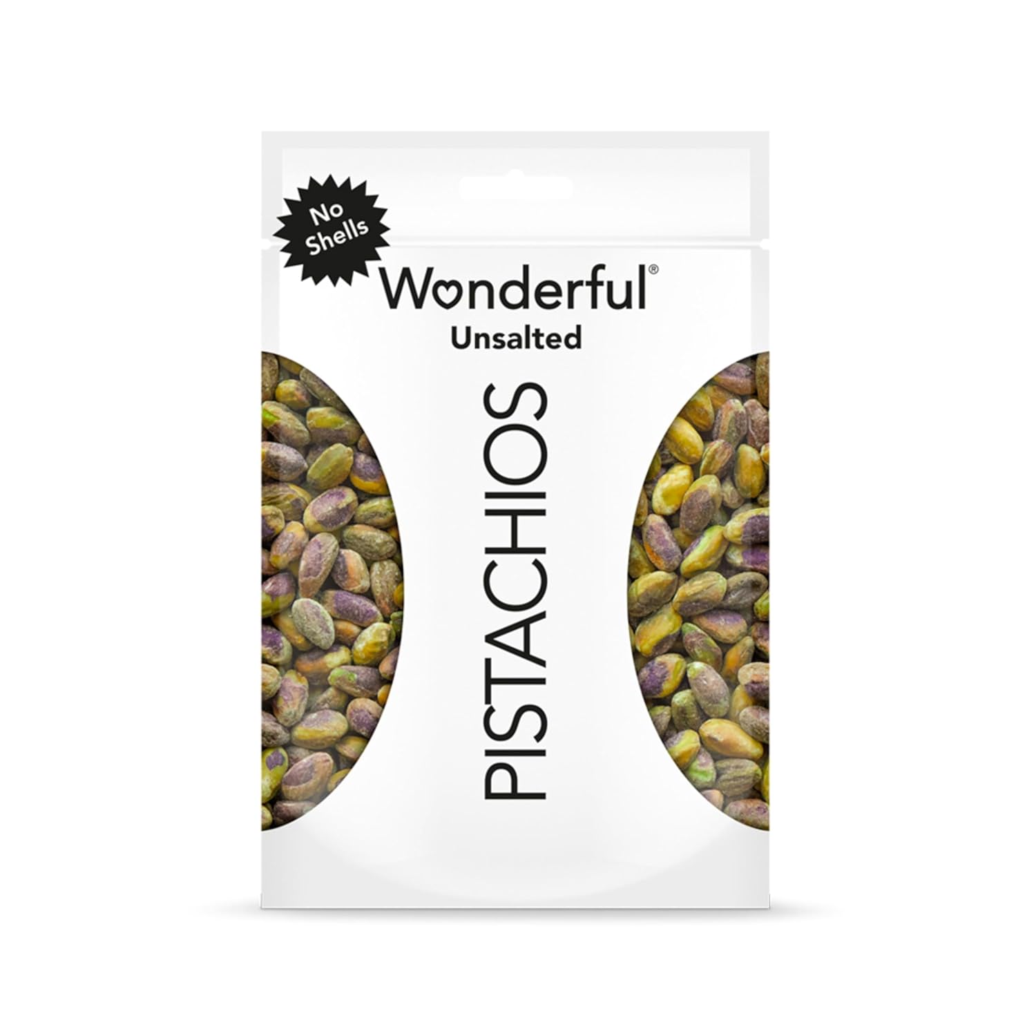 package of unsalted wonderful pistachios 
