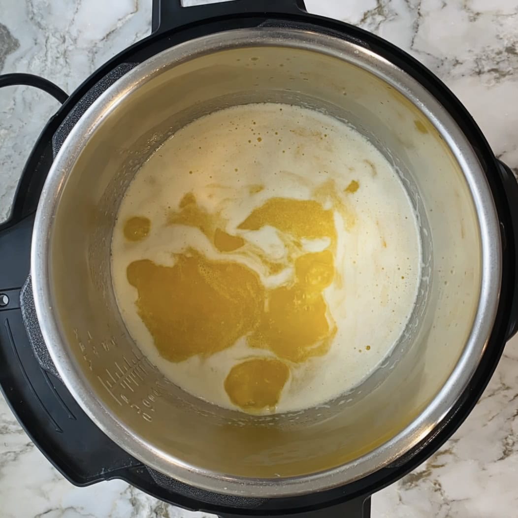 melted butter in Instant Pot 