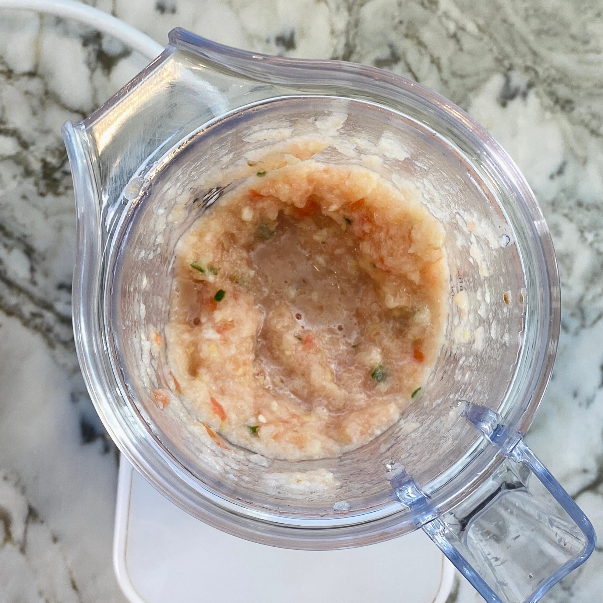 blended onion, ginger, garlic and green chilies
