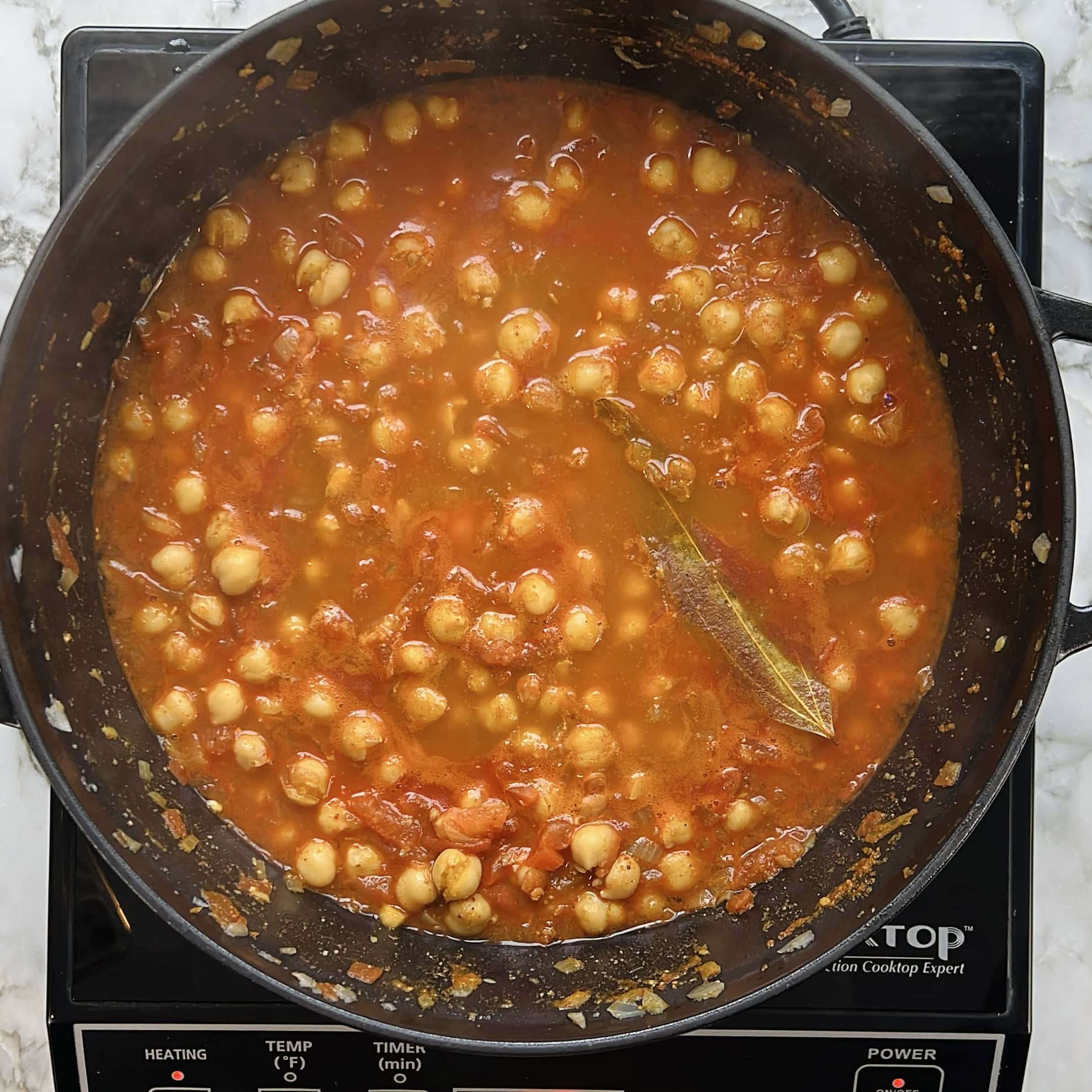 water added to chana masala 
