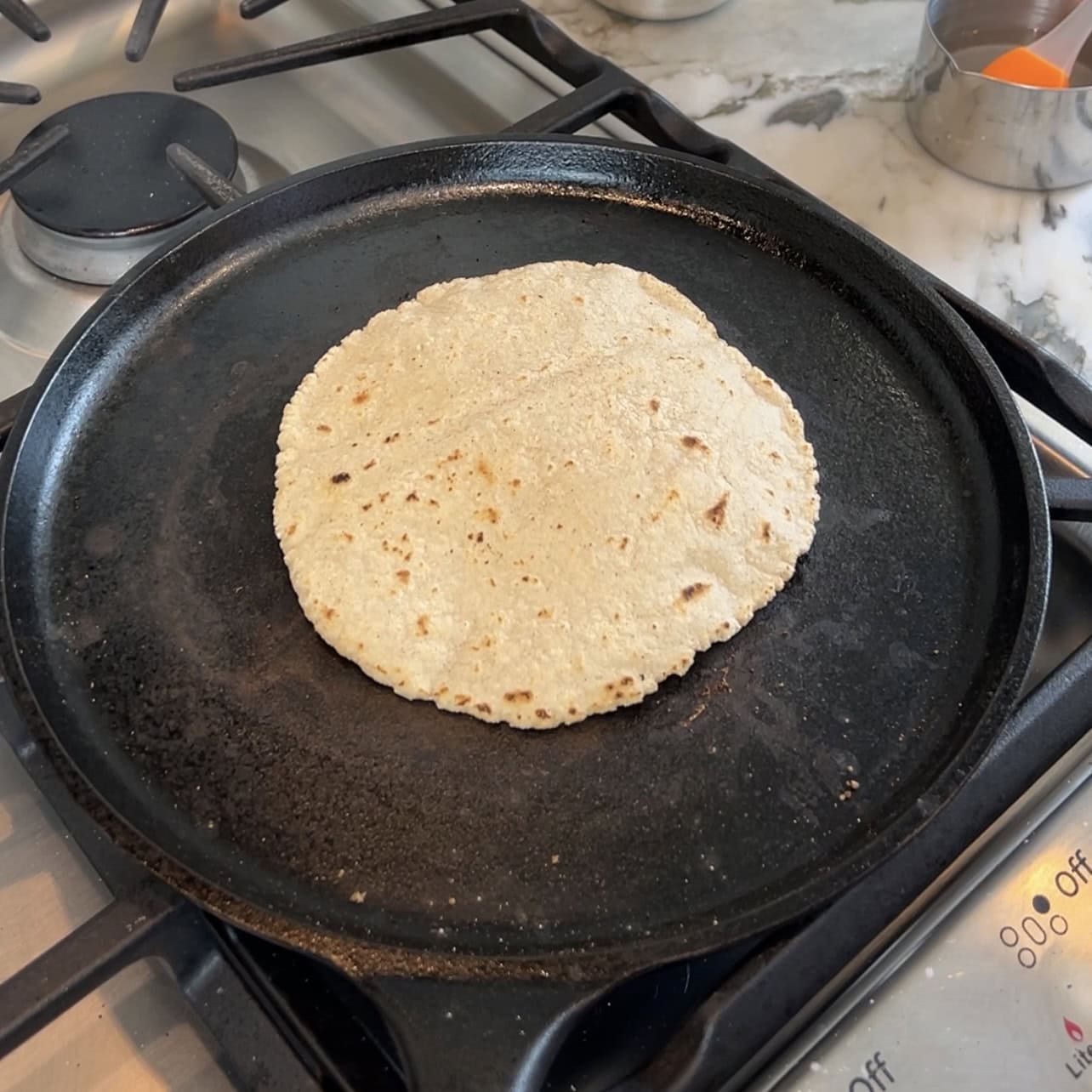 partially cooked jowar roti