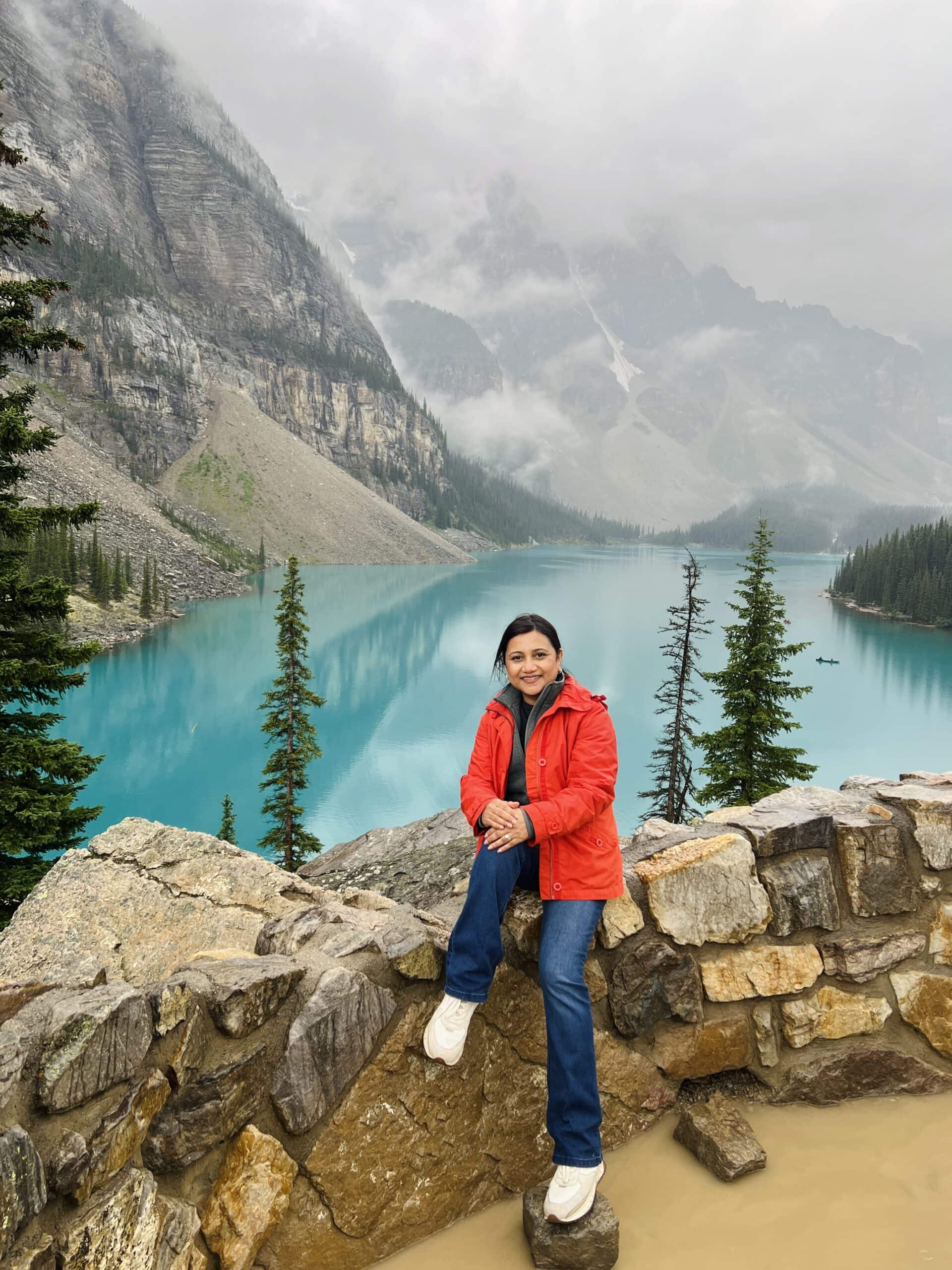archana at Moraine Lake Canada 