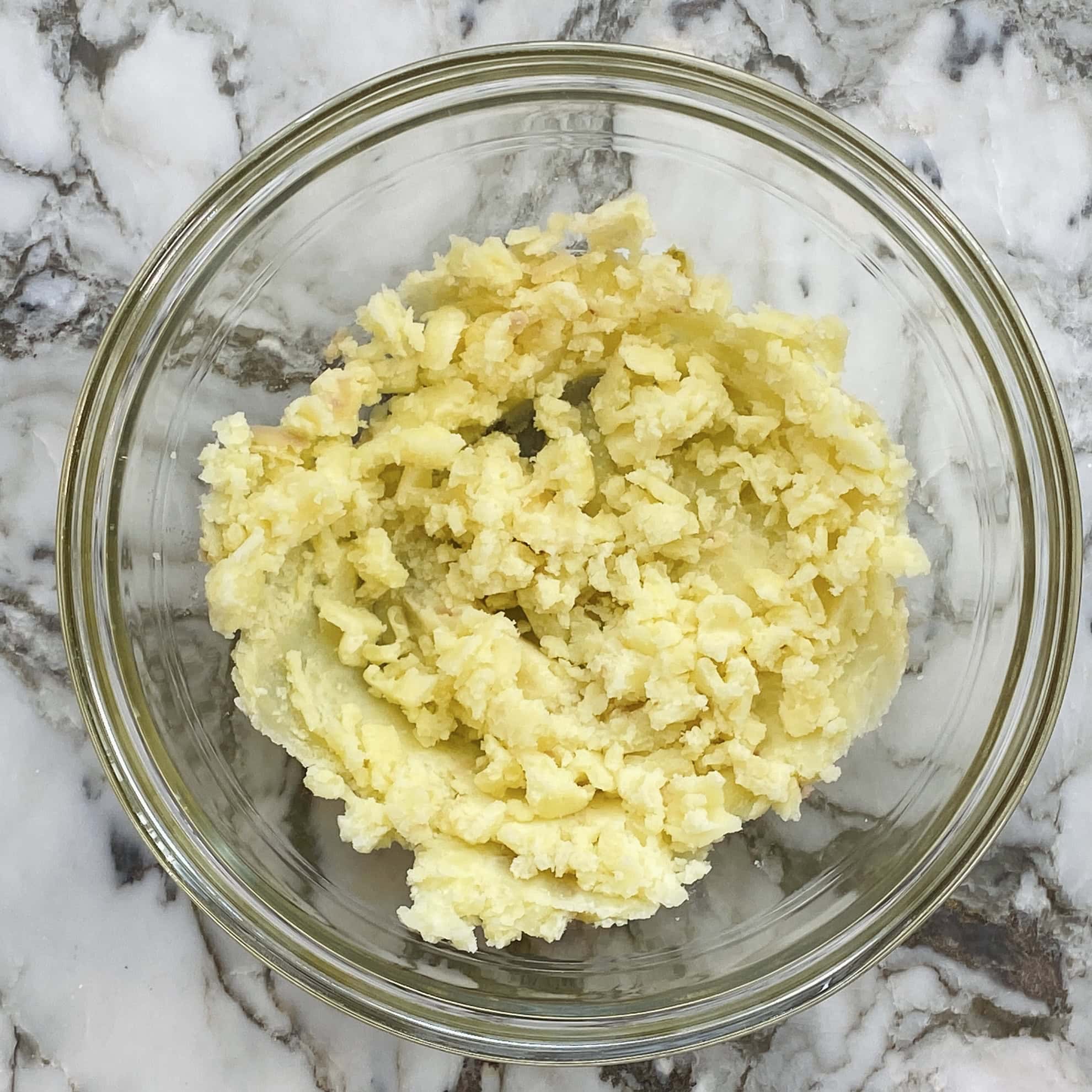 boiled mashed potatoes in a bowl