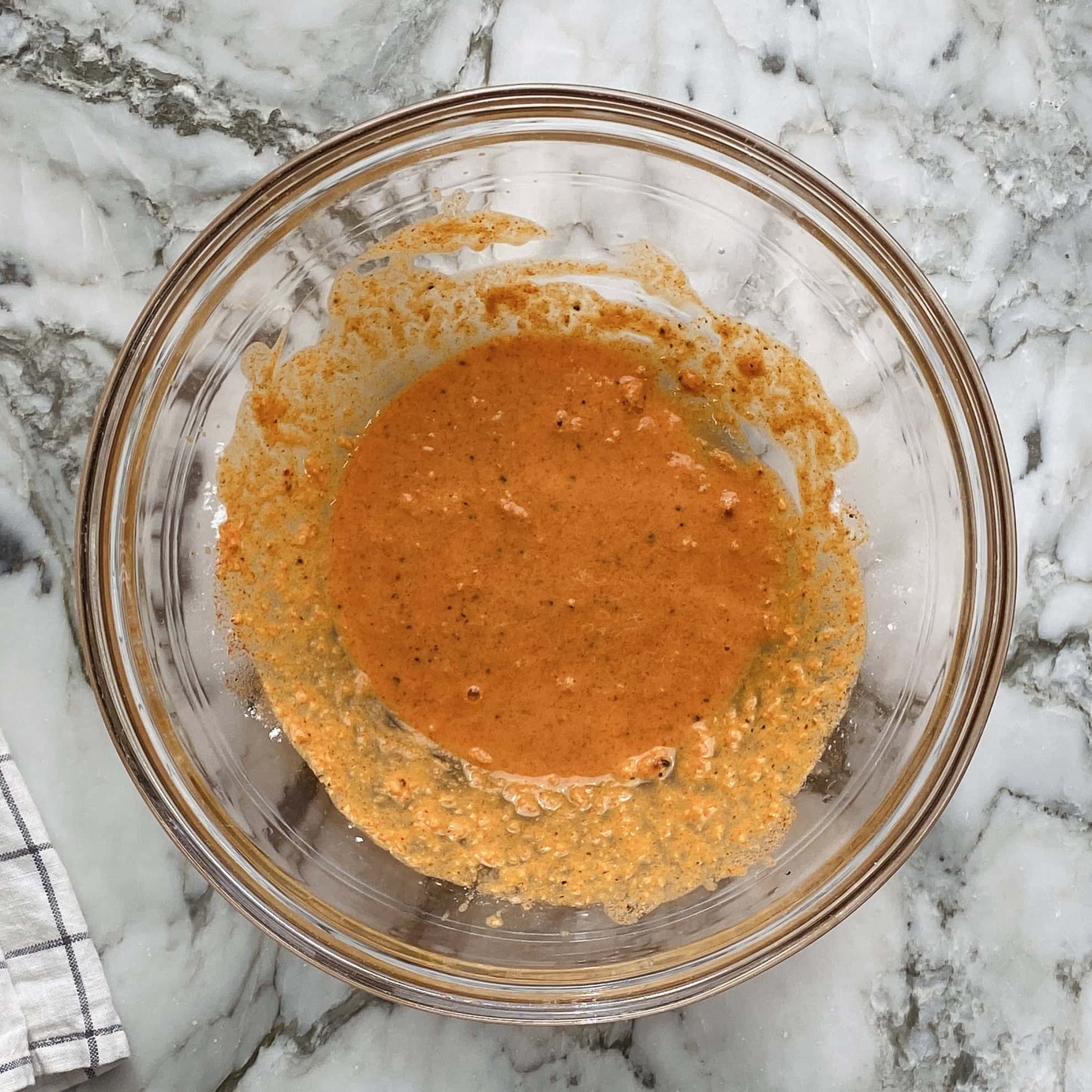 marinade in a glass bowl