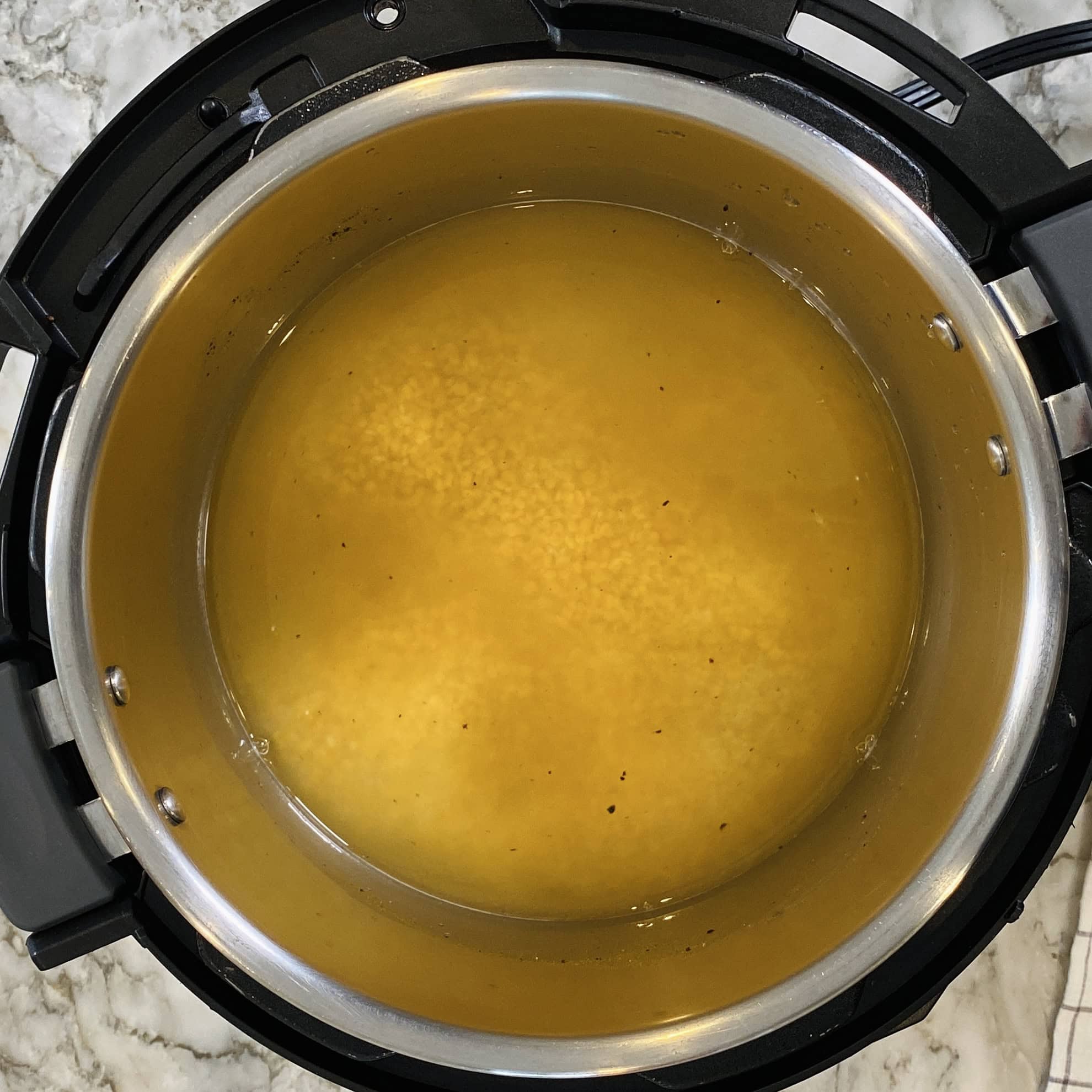 simple dal khichdi ready to be cooked in the Instant Pot 
