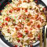 Kashmiri Pulao garnished with nuts and fruits