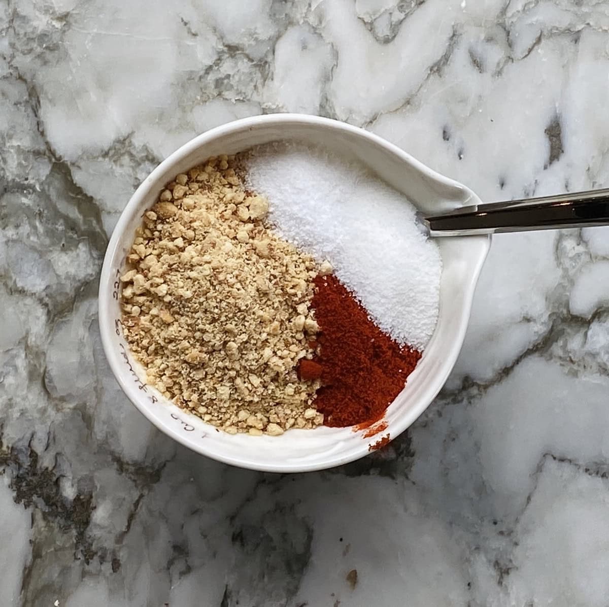 ingredients for yogurt chutney in a bowl