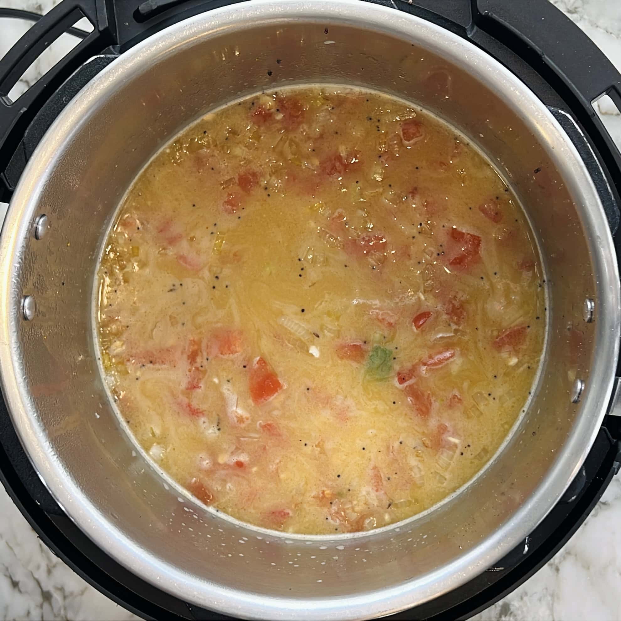 protein oats khichdi ready to be pressure cooked