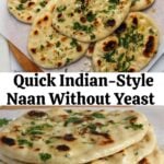 pinterest pin collage with images for indian style naan