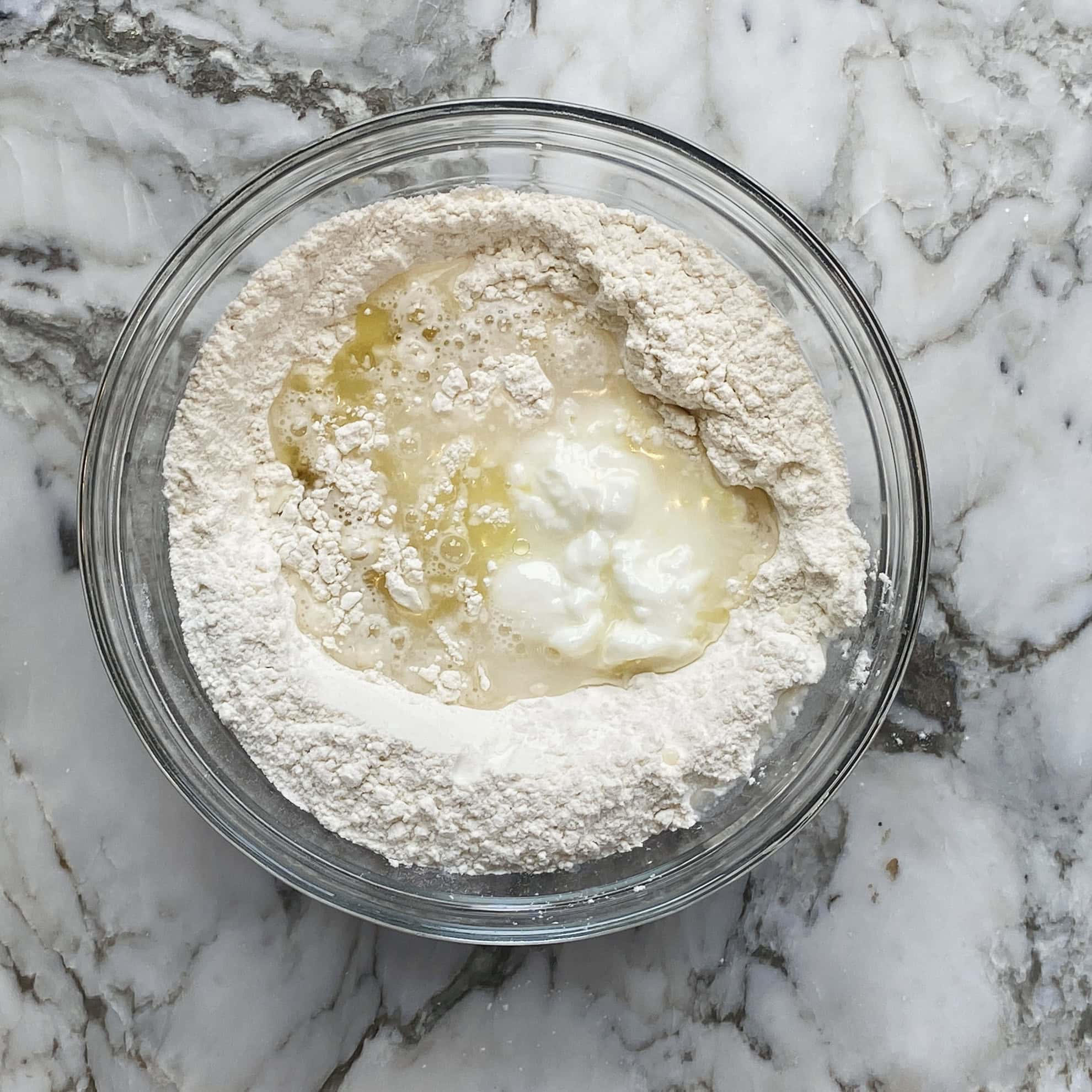 naan doug ingredients in a bowl