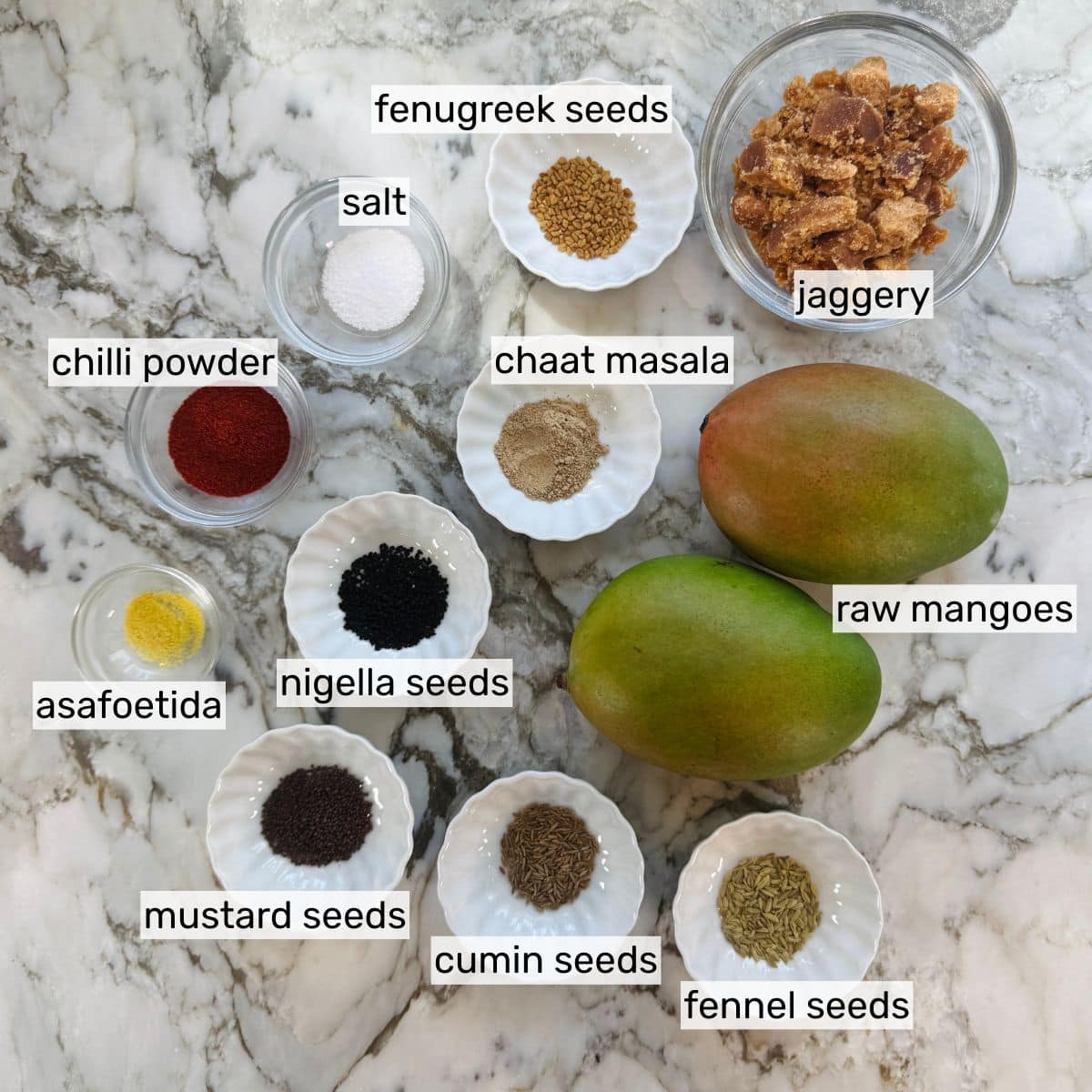 mango chutney ingredients.