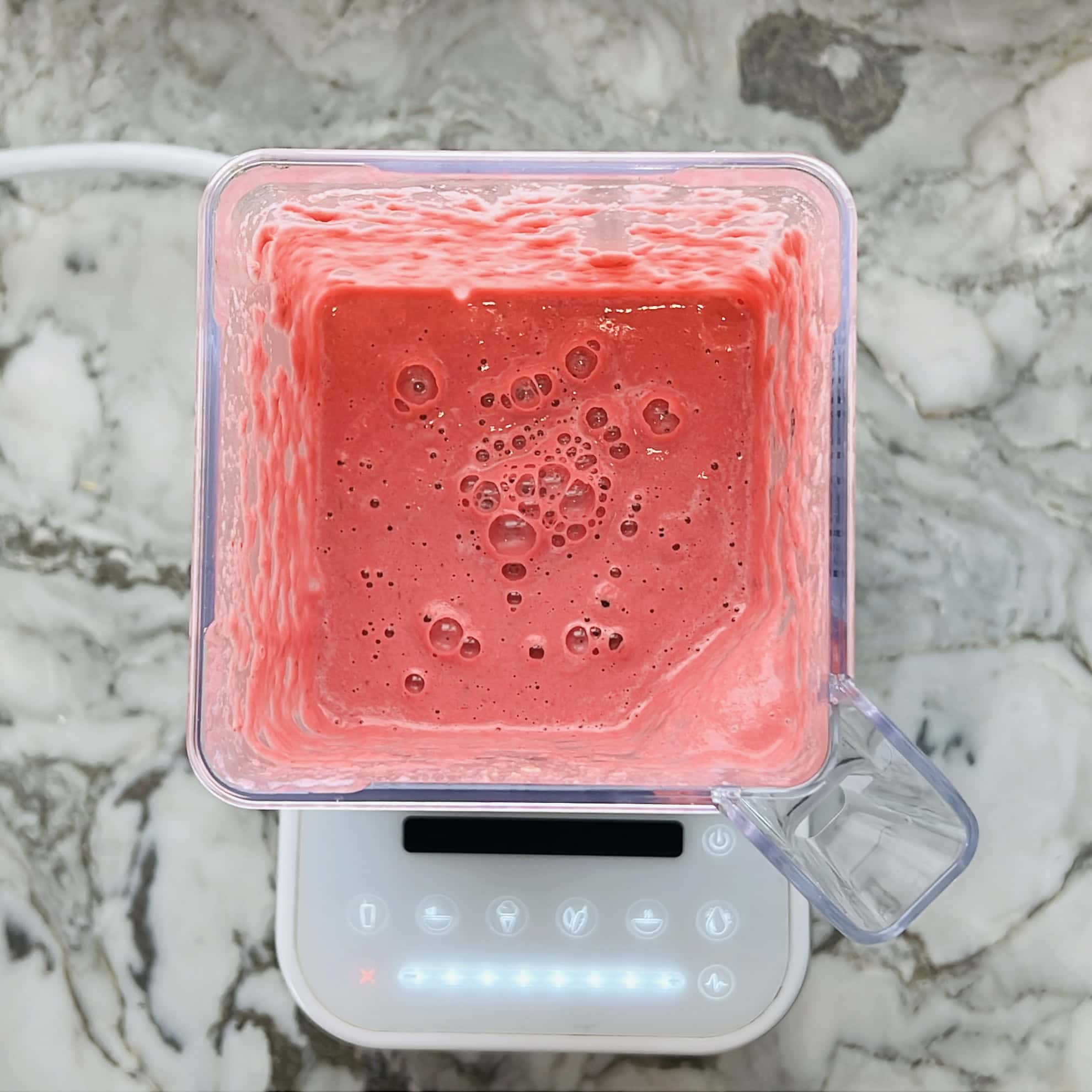 beet chilla batter in the blender jar.